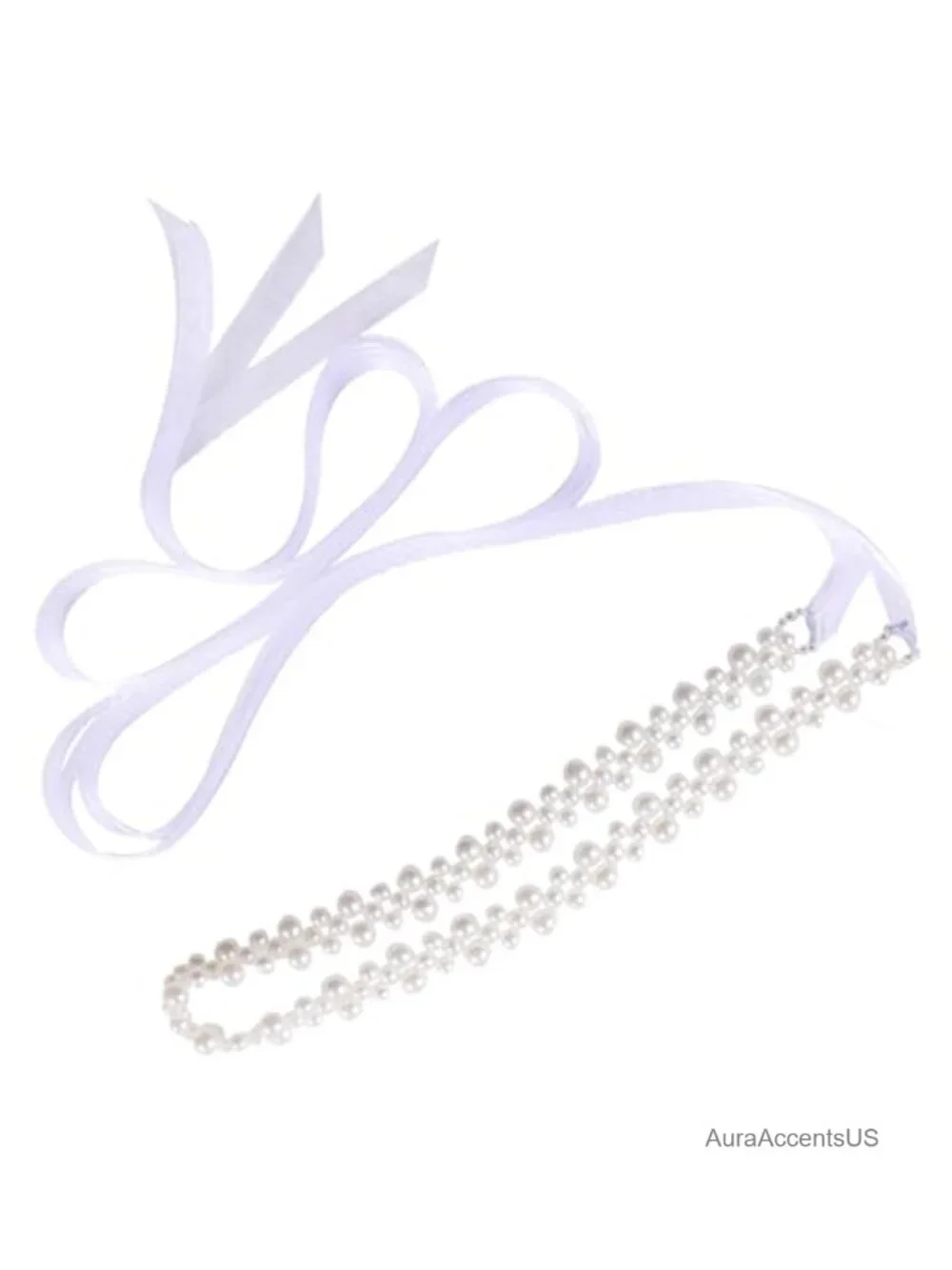 Handmade Pearl Bridal Belt Sash Rhinestone Beaded Belt for Wedding Bride